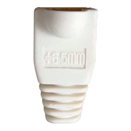 Chiptech, Inc Dba Vertical Cable Vertical Cable, RJ45 PVC Slip On Boots For Cat 5E & Cat 6 - White - 10 Pack 015-039WH-10